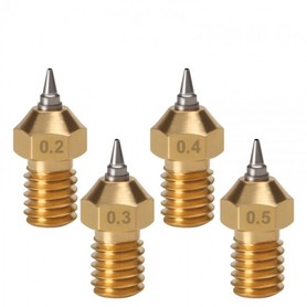 Сопло с удлиненными наконечником из нержавеющей стали для 3D принтера — E3D V6 (0,2мм 0,3мм 0,4мм 0,5мм)